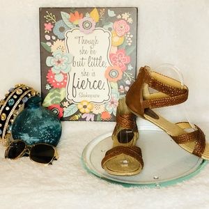 Brown thick strap sandals